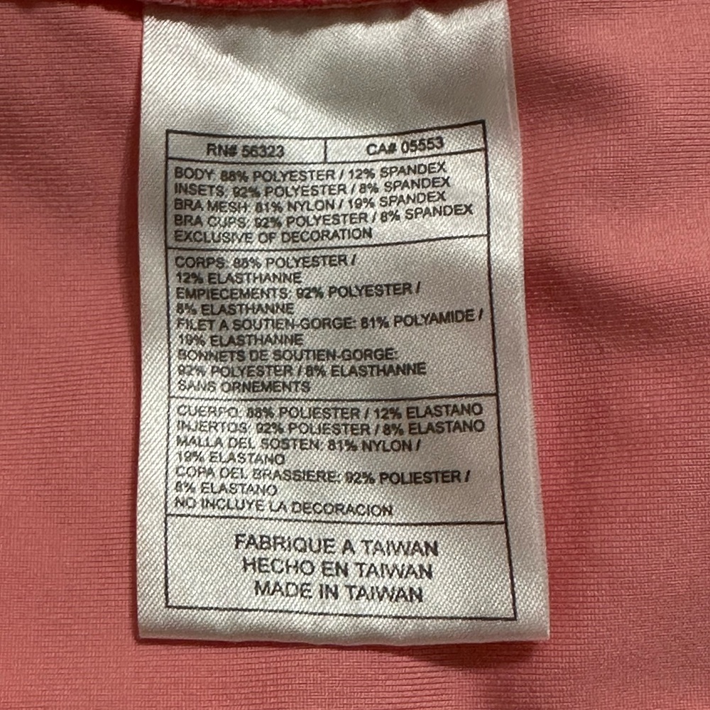 Nike Performance Dri-Fit Top w/ Built-In Bra, Pink and Gold Print, Size XL - Picture 6 of 6